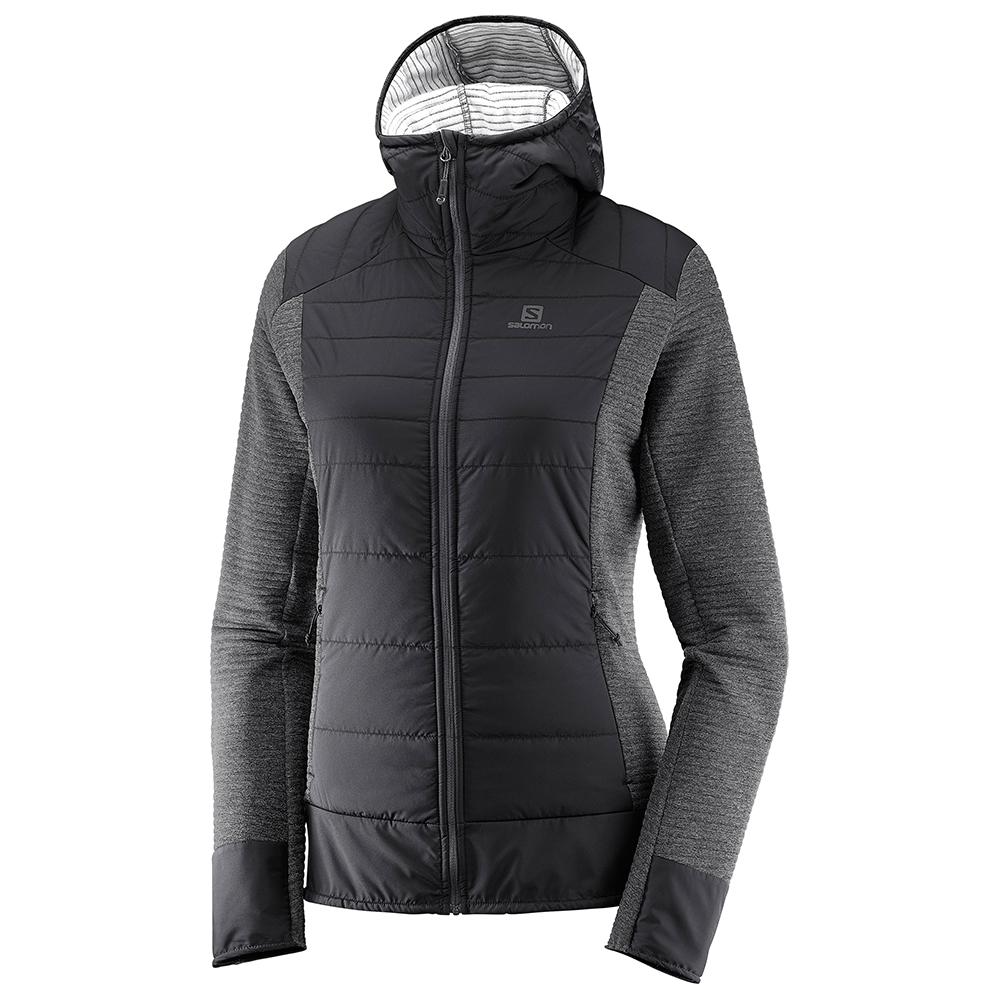 Chaquetas Salomon Mujer Negras - Salomon Argentina RIGHT NICE HYBRID HOODIE W,168904-BHC